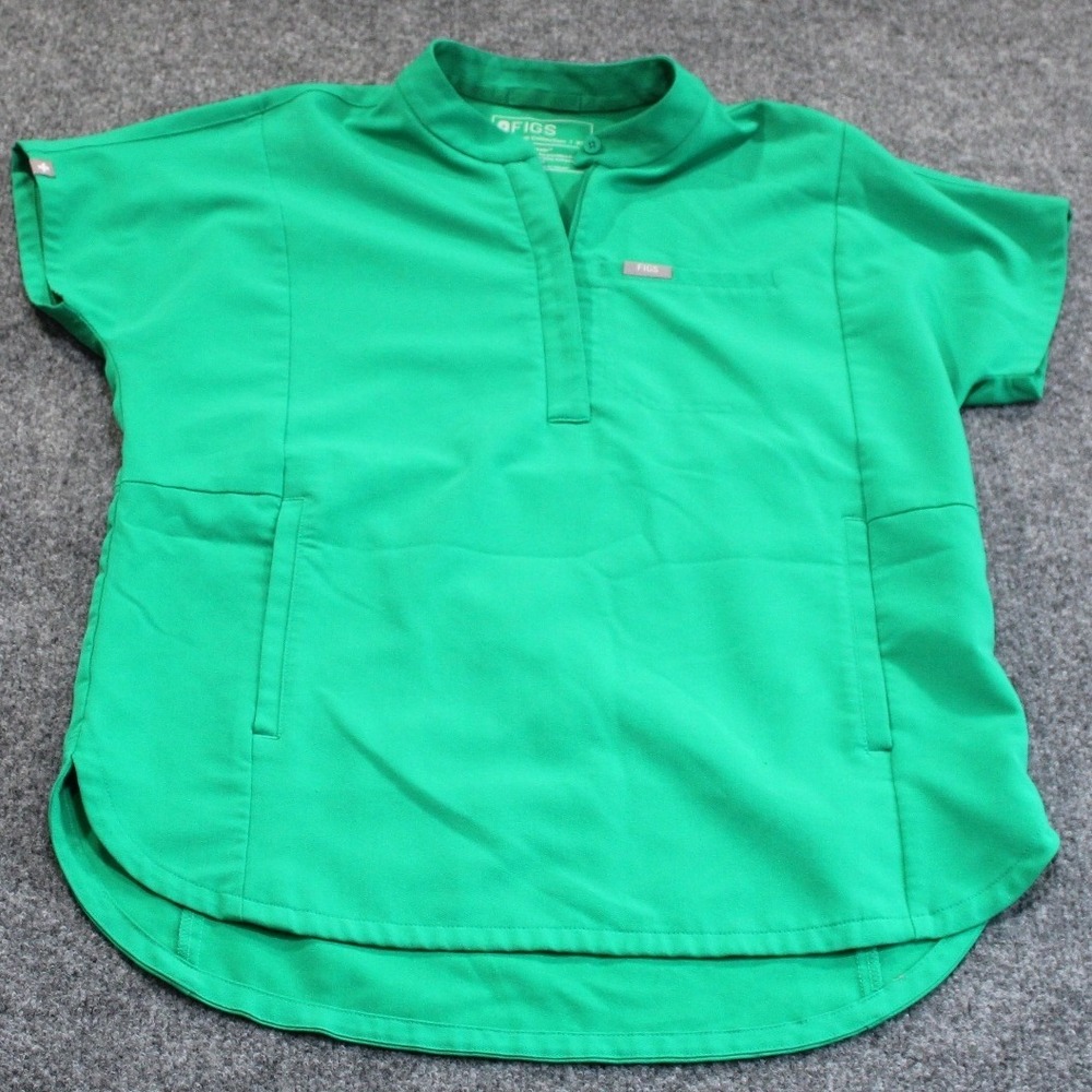 RARE FIGS Rafaela Limited Edition Scrub Top V‎ Neck Short Sleeve OR-Green XS